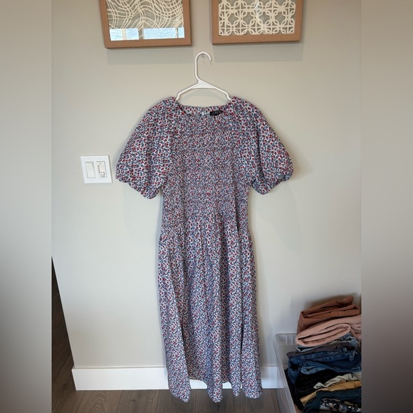 NWT J Crew Meadow dress in poppy 100% cotton poplin Size Large - Picture 2 of 14